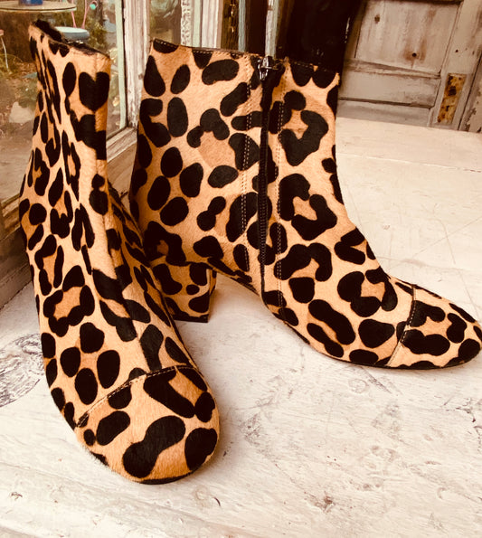 Leopard Ankle Boots