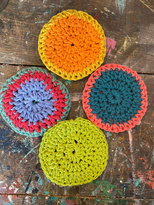 Colorful set of coasters