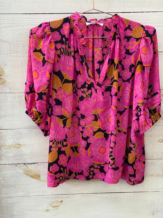 Pink Floral Blouse