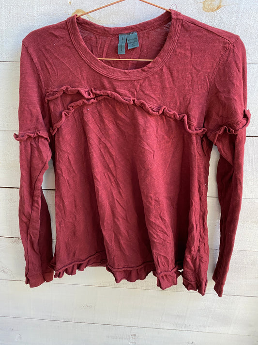 Ruffled Long Sleeve Top