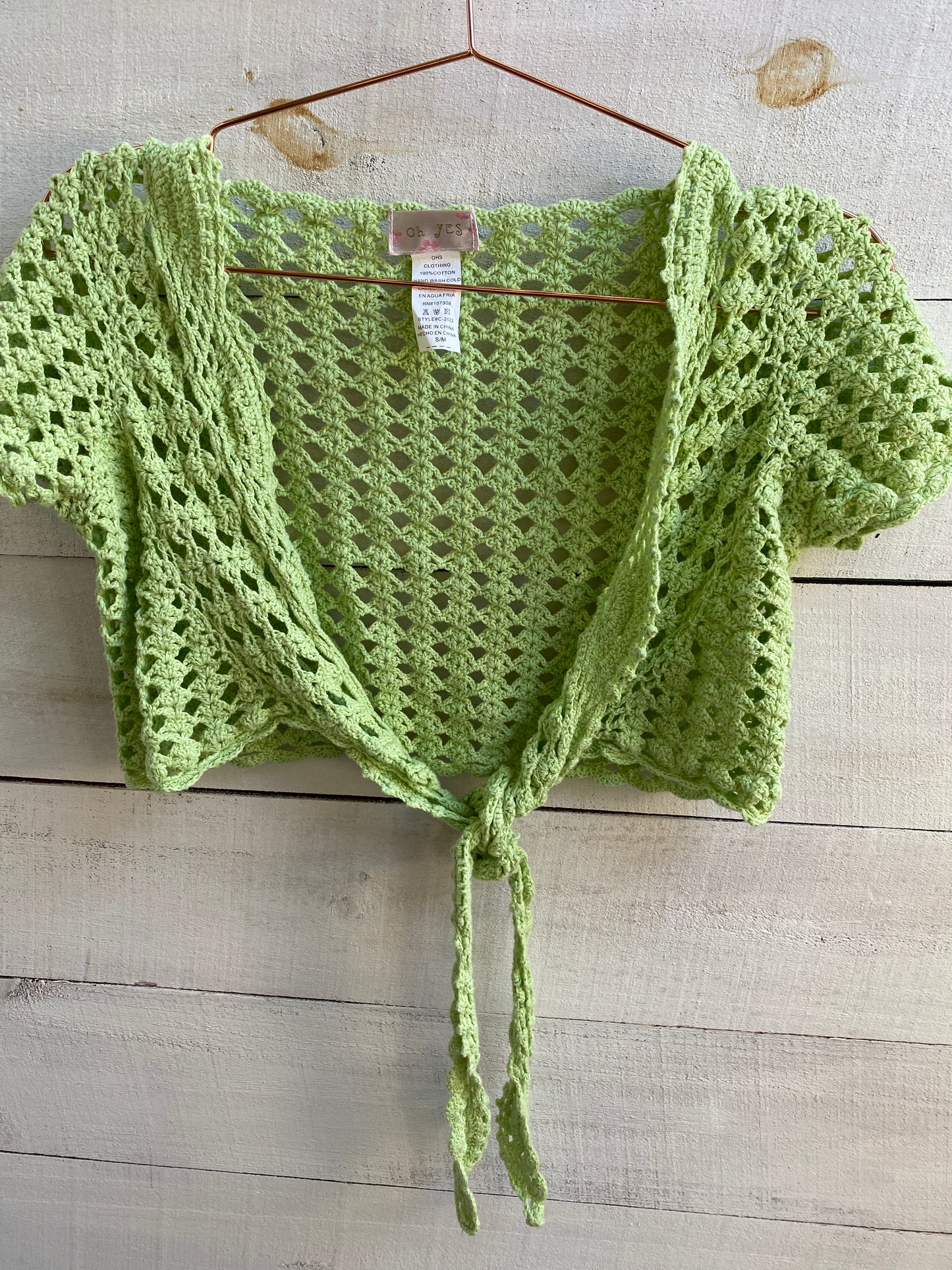 Light Green Crochet Cover Up