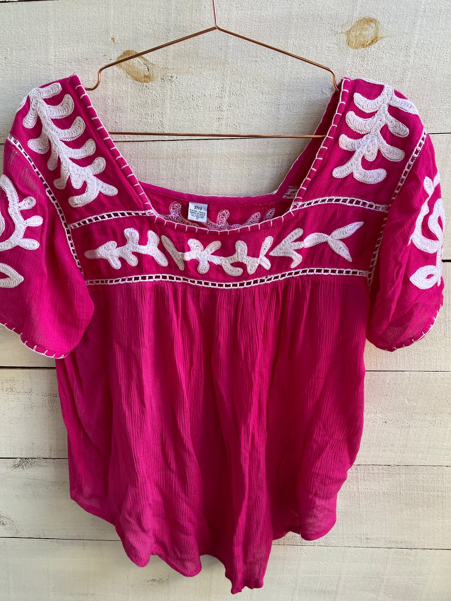 Pink Embroidered Blouse