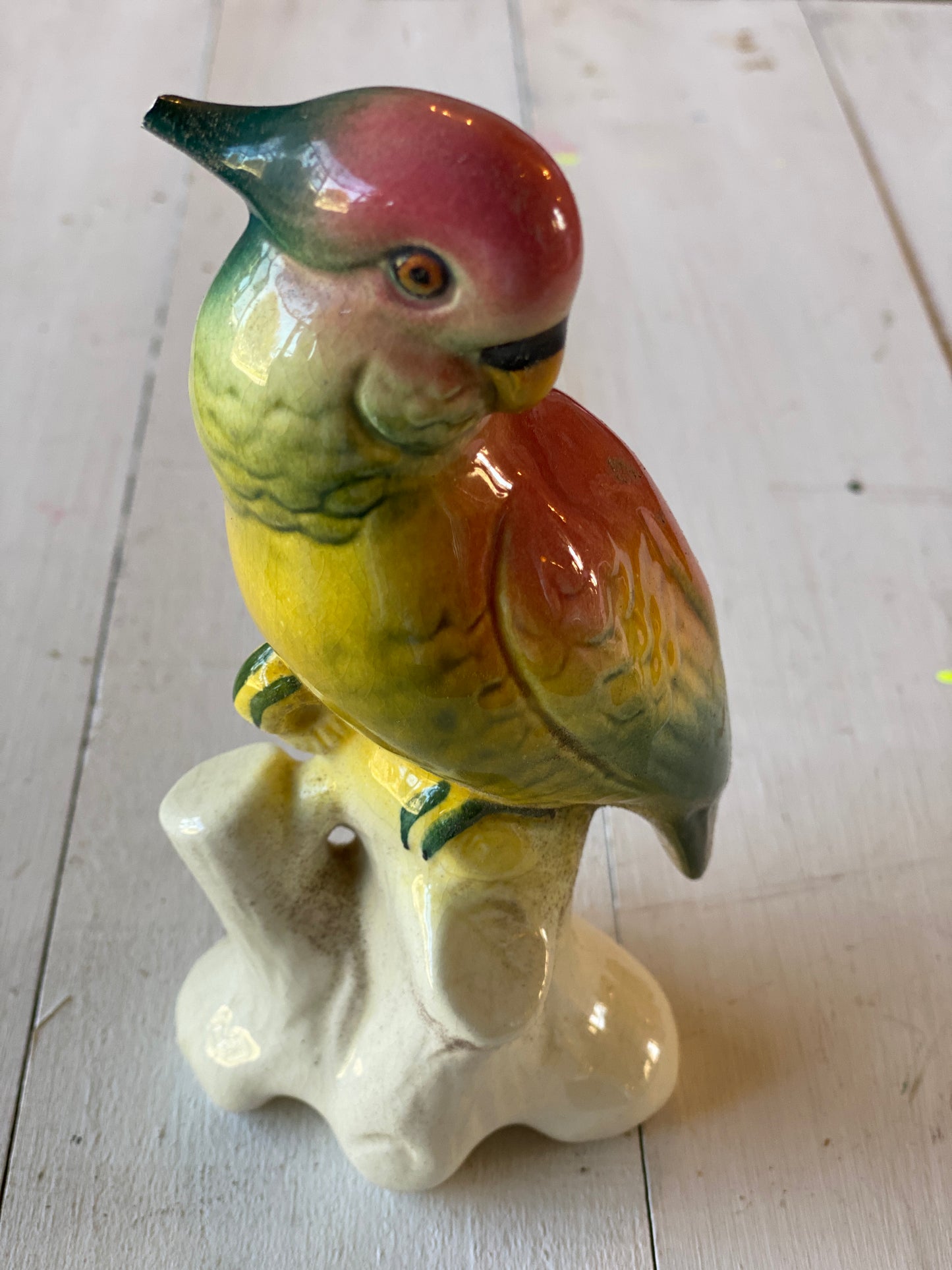Glass Parakeet Figurine
