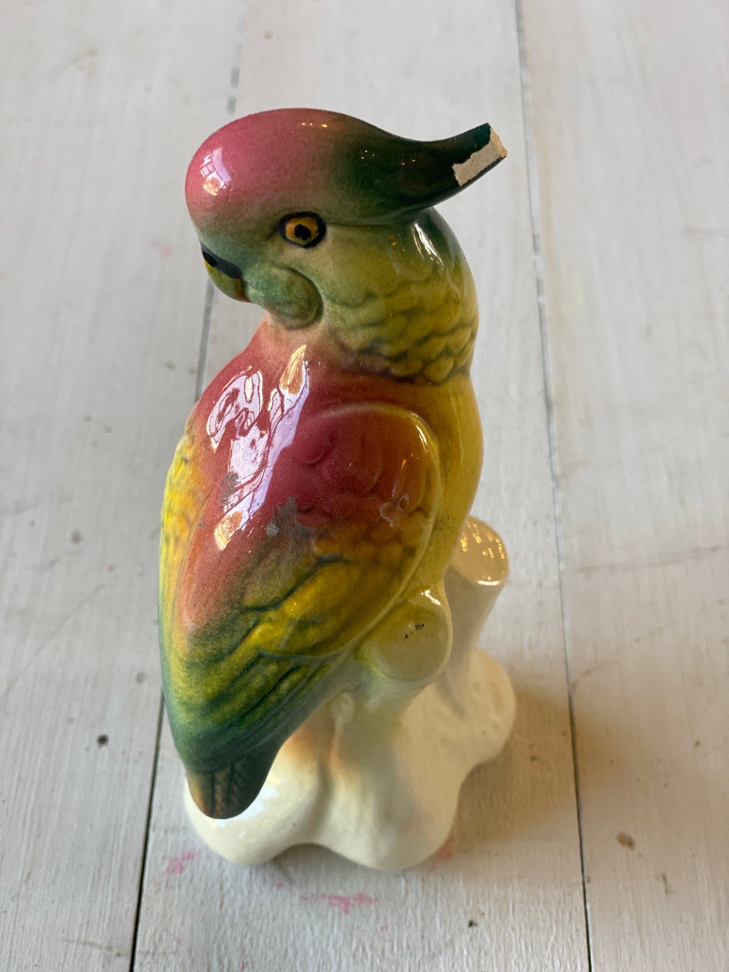 Glass Parakeet Figurine