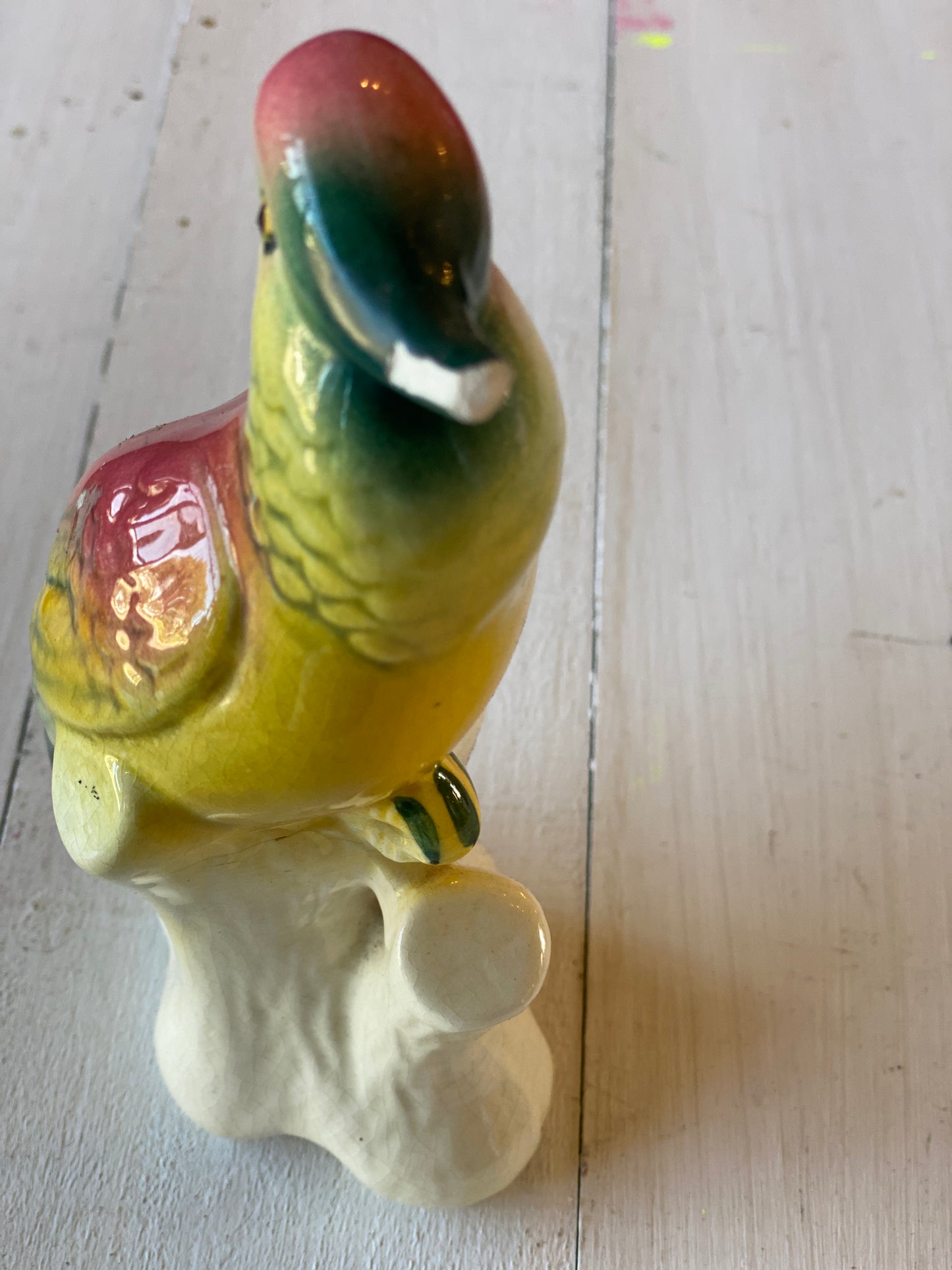 Glass Parakeet Figurine