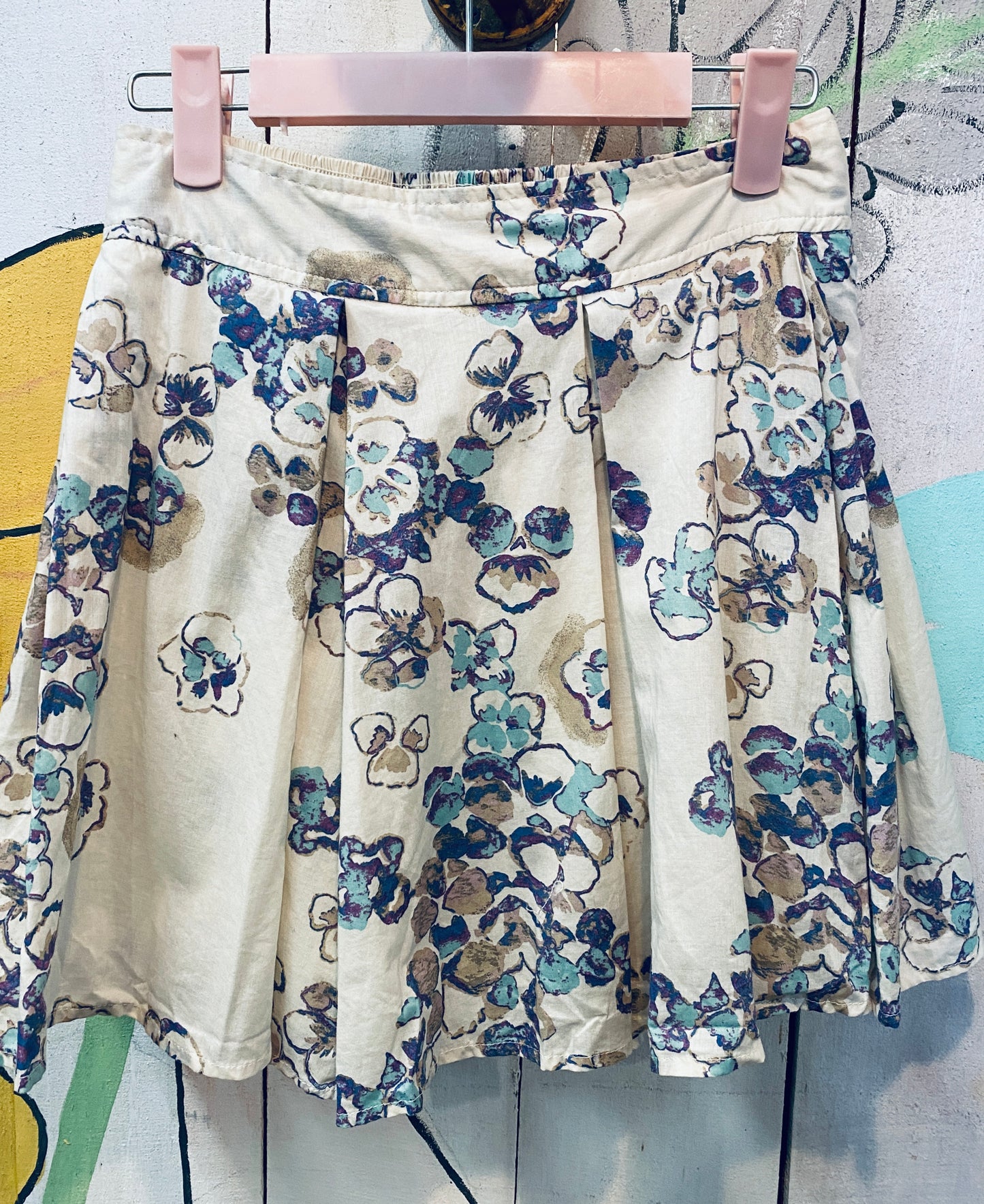 Multi Colored Pleated Skirt