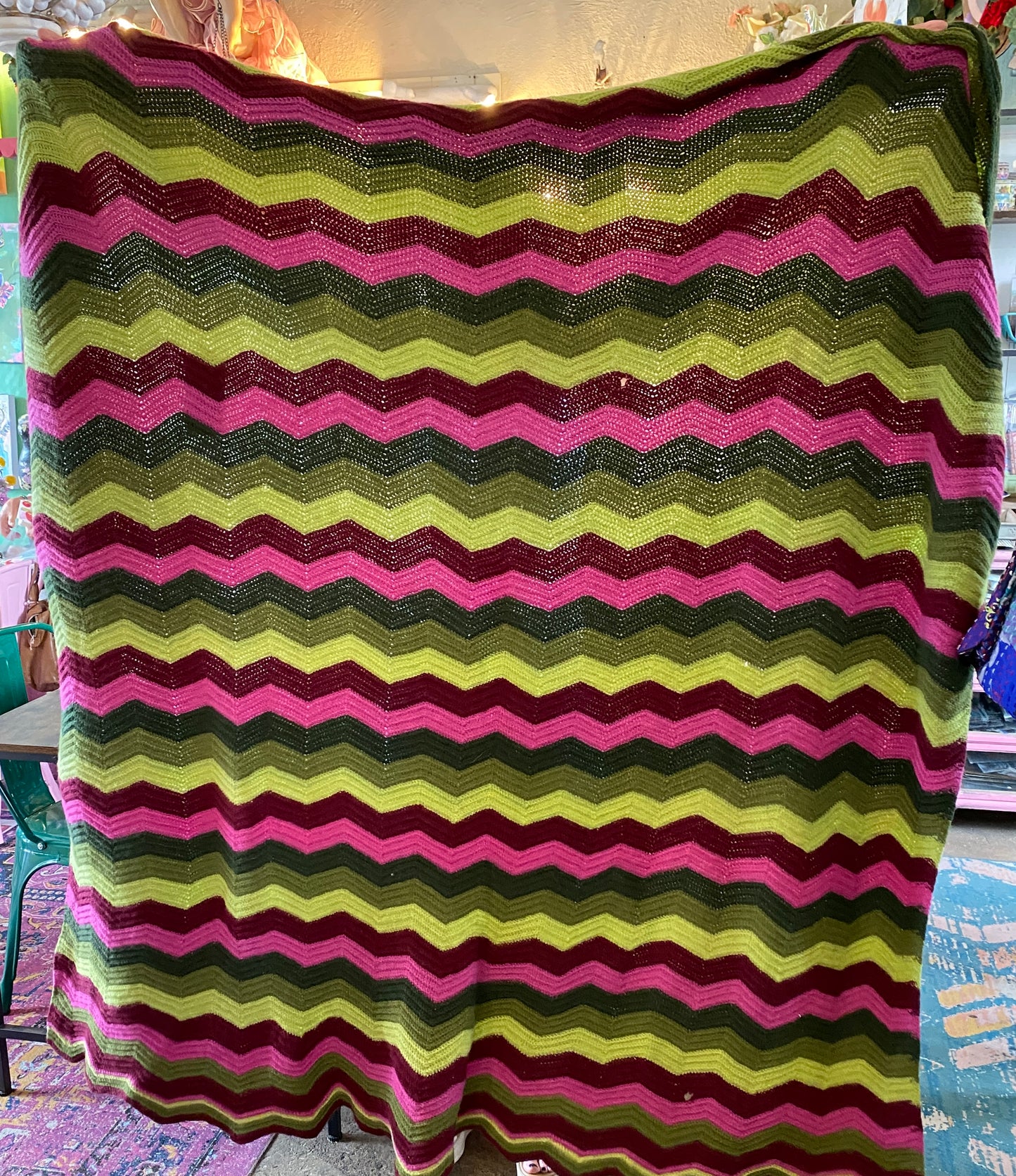 Chevron Pattern Crochet Blanket