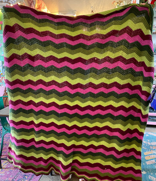 Chevron Pattern Crochet Blanket