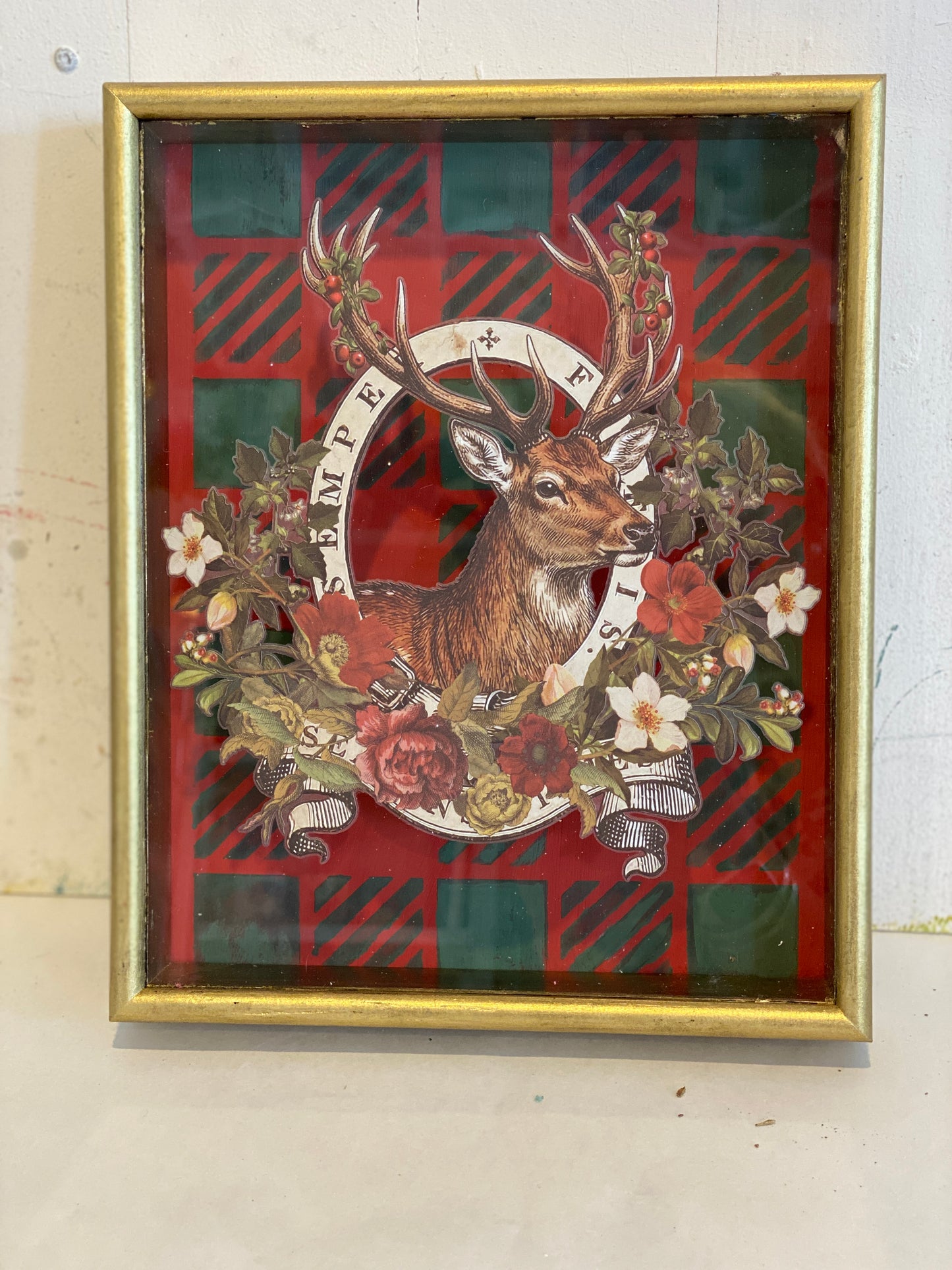 Shadow Box Frame of a Stag