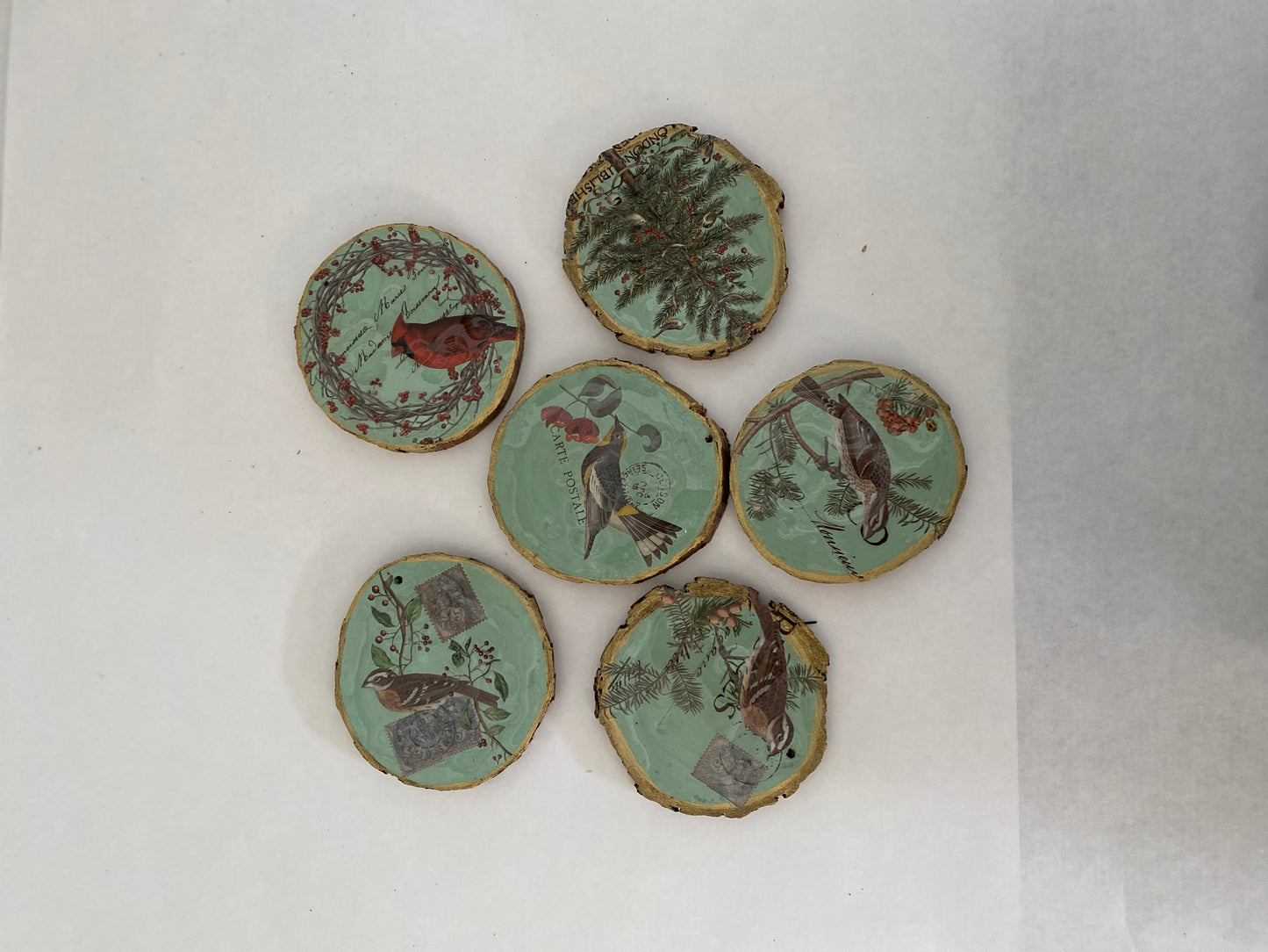 Set of 6 winter coasters
