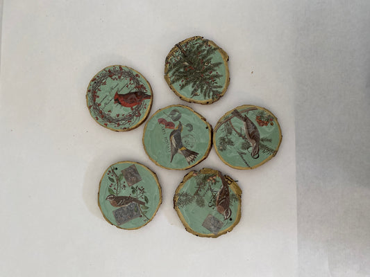 Set of 6 winter coasters