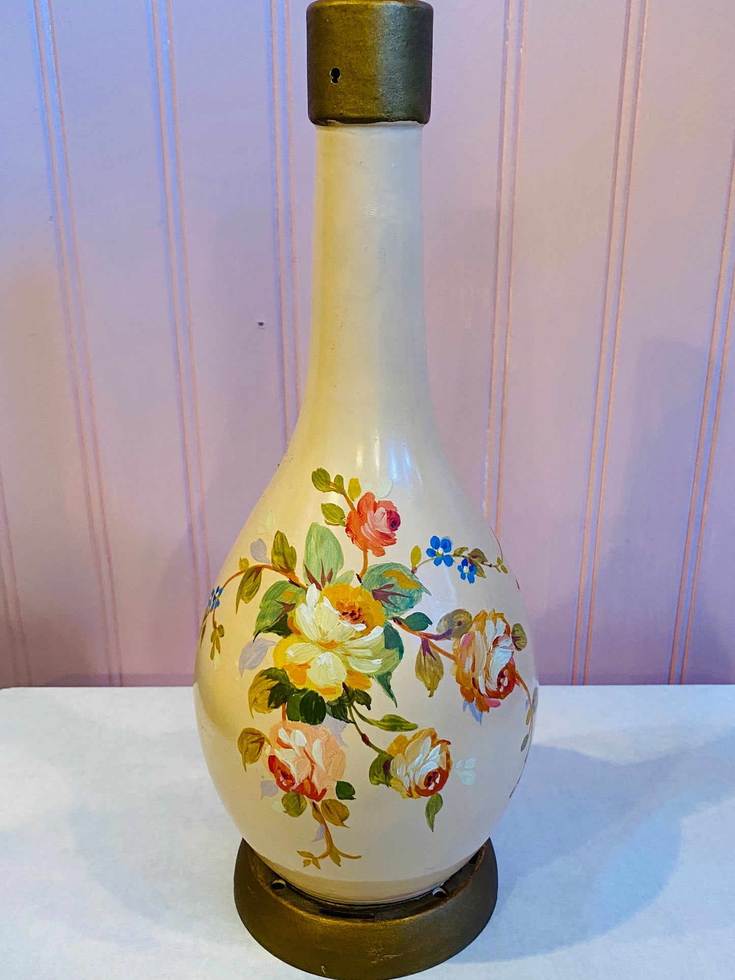 Hand Painted Wine Bottle