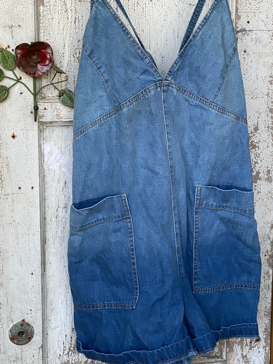 Denim  One-Piece Shorts