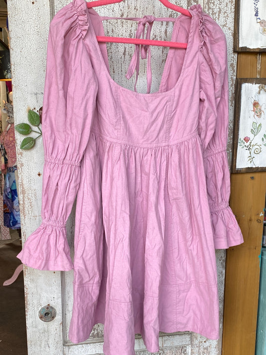 Pink Corduroy Dress