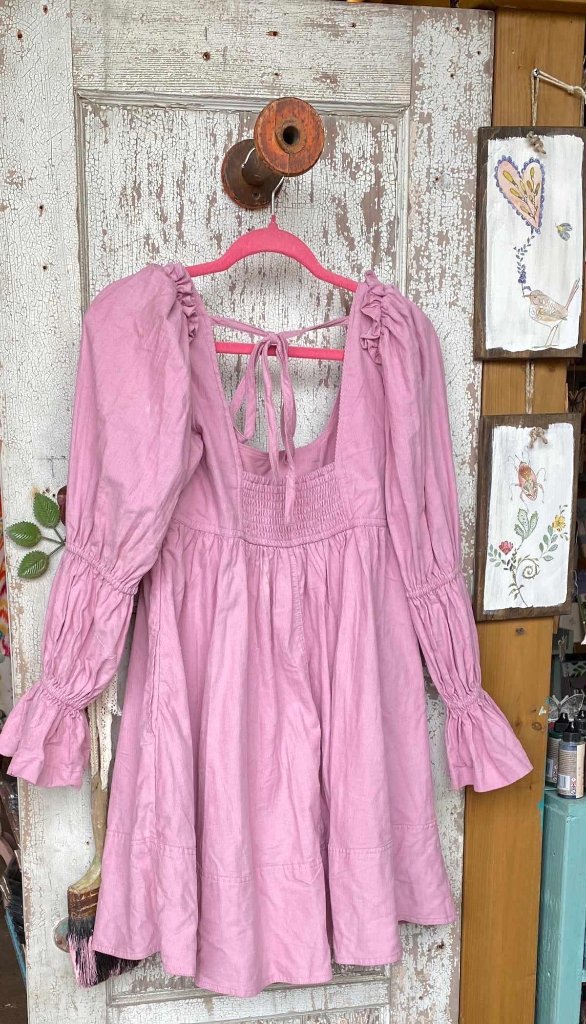 Pink Corduroy Dress