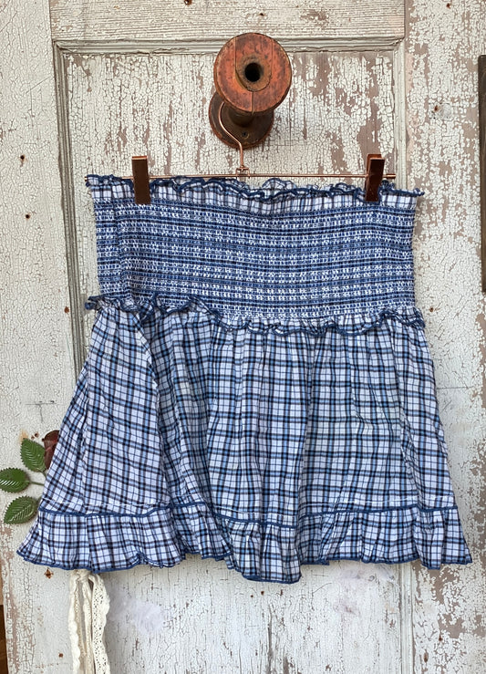 Navy and White Skirt