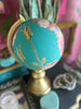 Hand Painted Globe floral and gold