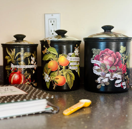 Kitchen Canisters thrifted William Sonoma