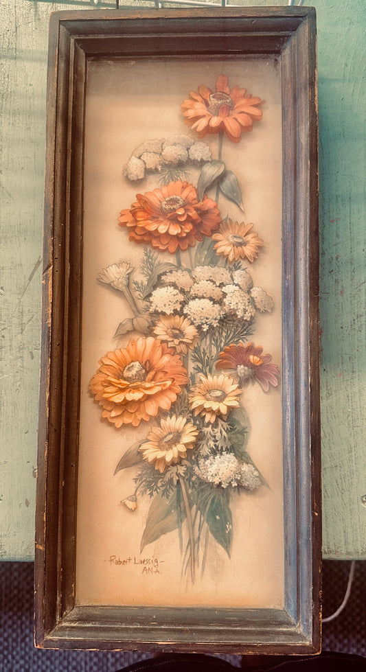Vintage  3 D Framed Art Work
