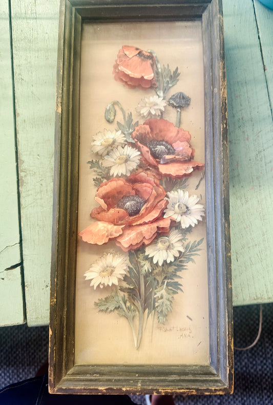 Vintage  3 D Framed Art Work (