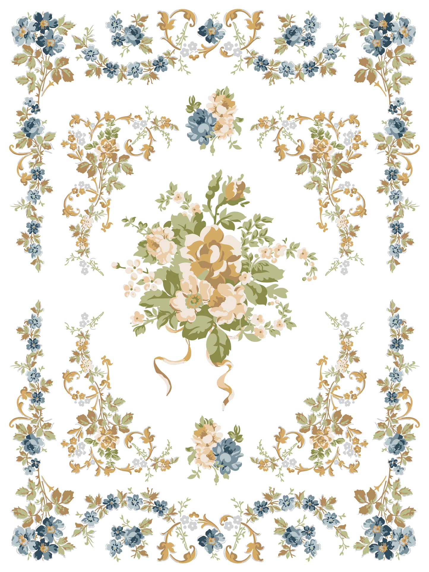 ALFRED PEATS AND CO. IOD PAINT INLAY 12X16 PAD™ Floral Inlay