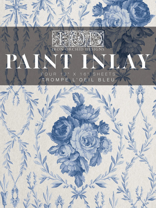 Trompe L’oeil Bleu | IOD Paint Inlay