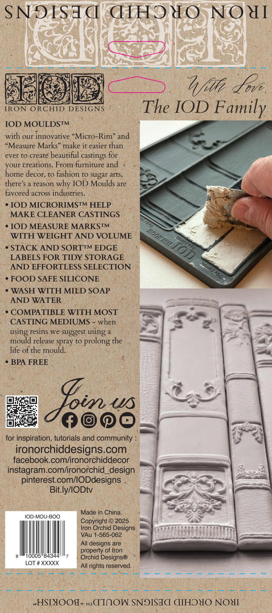 Book End mould BOOKISH 6X10 IOD MOULD™