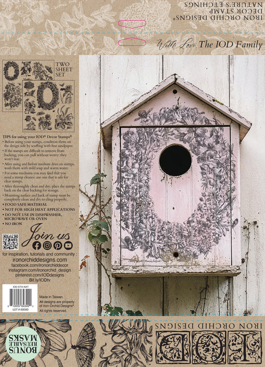 NATURE'S ETCHINGS 12X12 IOD STAMP 2 SHEETS™