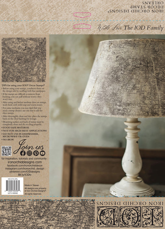ORLÉANS 12X12 IOD STAMP™ French Map Stamp