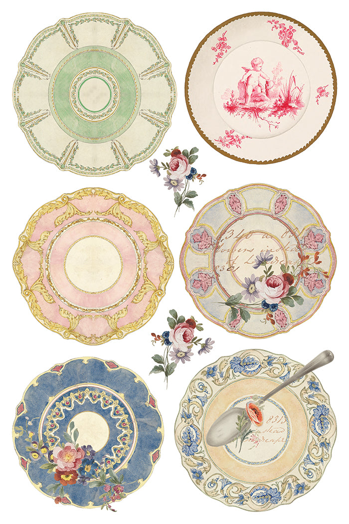 THE BELGRAVIA IOD TRANSFER 8X12 PAD™ The Belgravia Teacup IOD Transfer