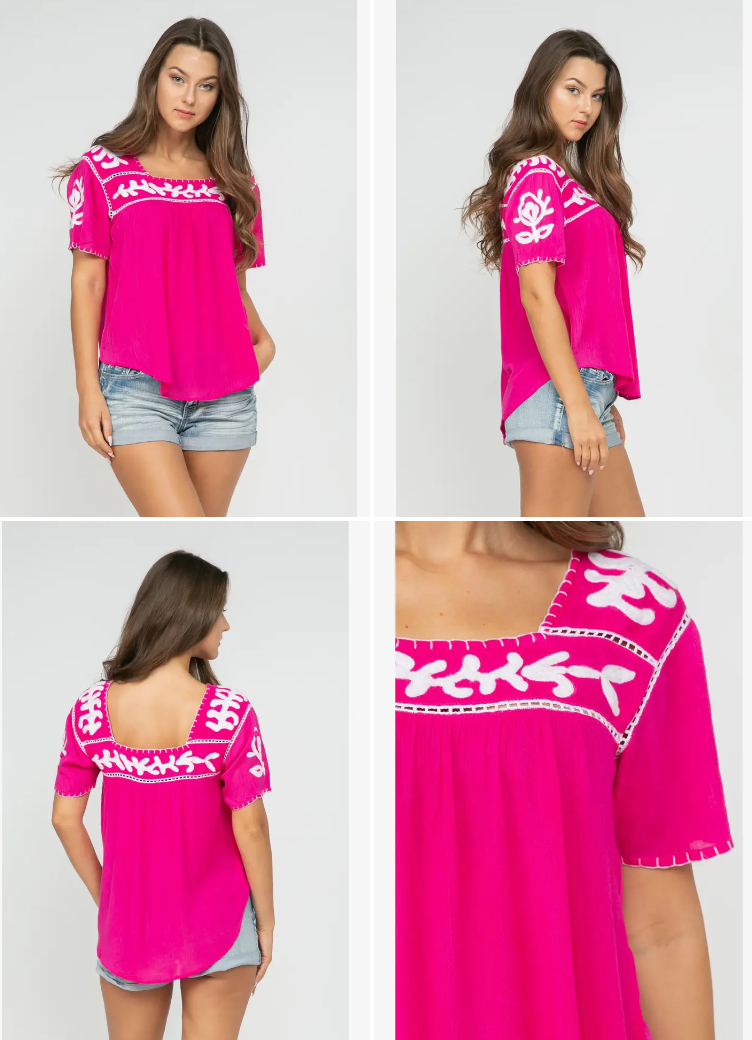 Hot Pink Karina Blouse