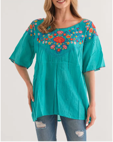 Turquoise Lola Blouse