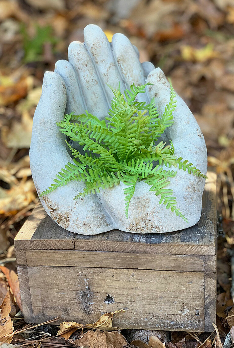 Cement Hands Planter