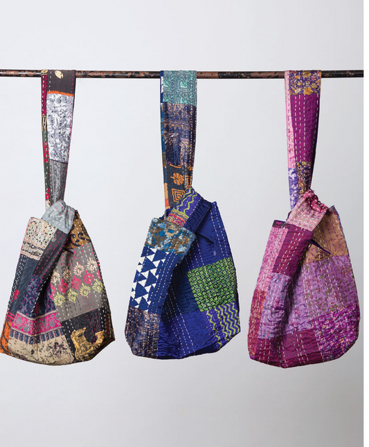 Kantha Silk Jhola Bag