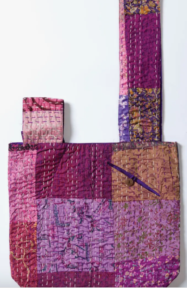 Kantha Silk Jhola Bag