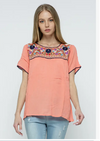 Coral Mirabelle Top