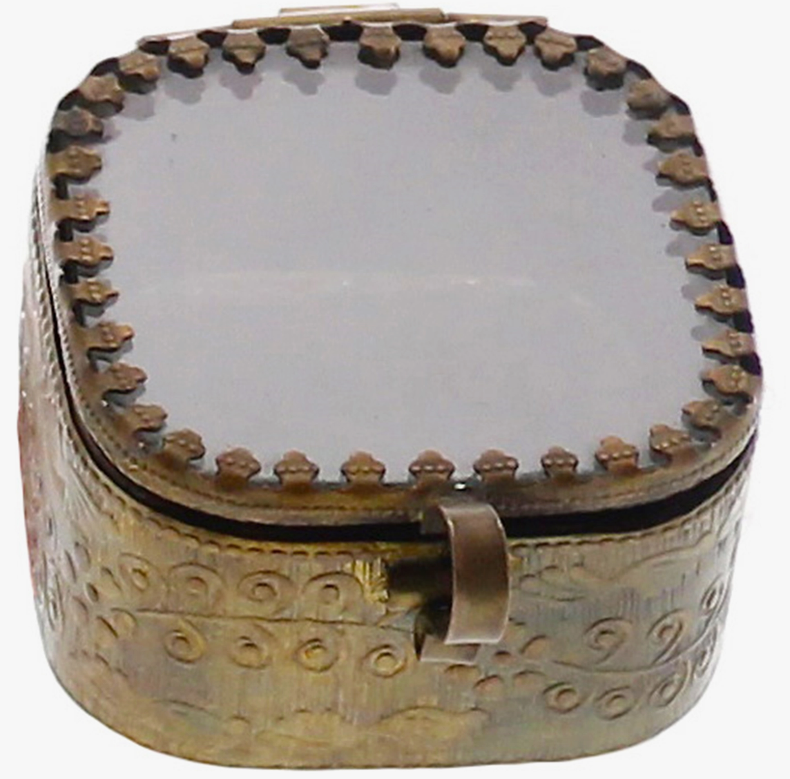 Brass Mirrored Square Box
