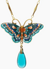 Beautifulr Butterfly Blue Zircon Necklace