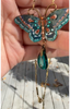 Beautifulr Butterfly Blue Zircon Necklace