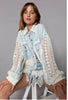 Oversize Lace Crochet Button Down Shirt