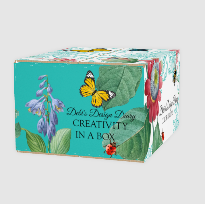 Monthly Subscription Box "Creative Stencil & Paint Class in a Box" (limited edition)