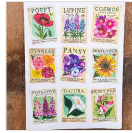 Seed Packet Sticker Sheets