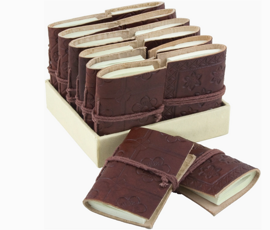 Embossed Mini Leather Journals