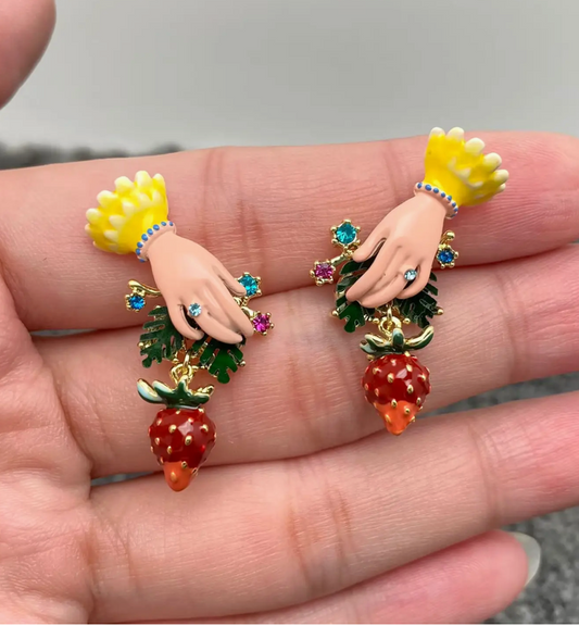 Pick Some Strawberry Earrings