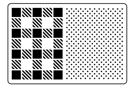Plaid and Dots stencil