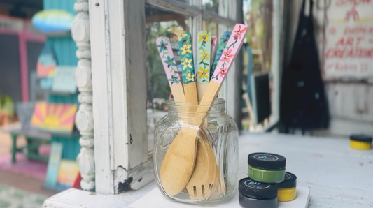 Hand Painted Wooden Kitchen Utensils!