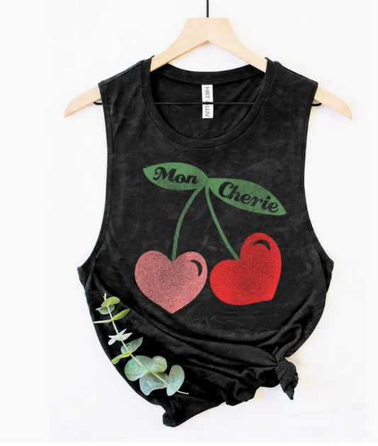 MON CHERIE MINERAL GRAPHIC TANK TOP