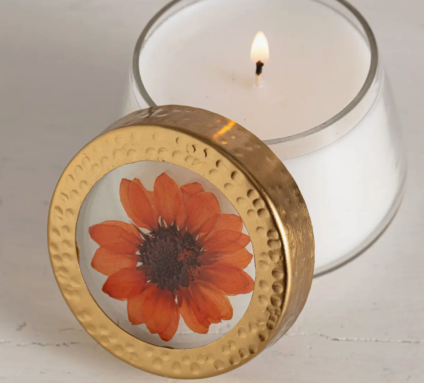 Pressed Floral Candles
