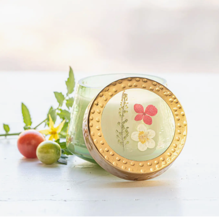 Pressed Floral Candles