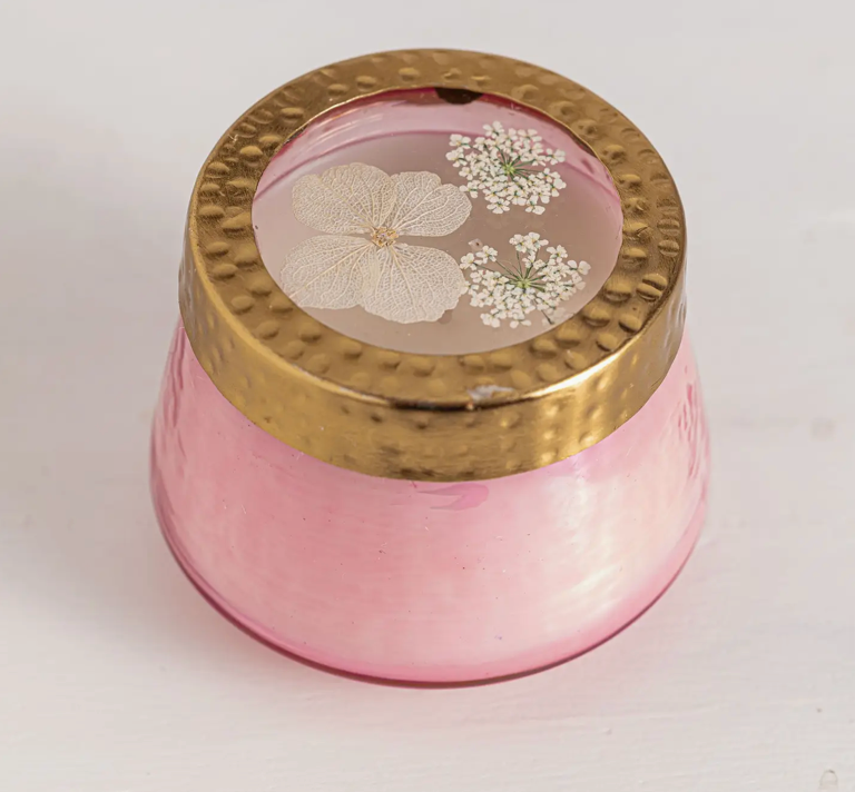 Pressed Floral Candles